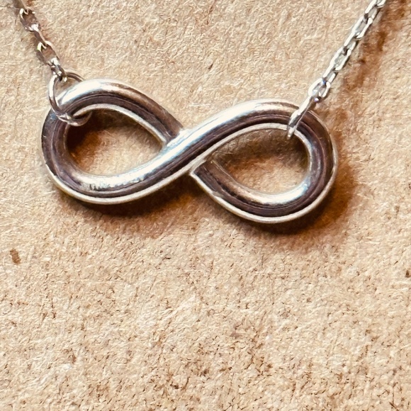 925 Sterling Silver Infinity Symbol Sliding Chain Dainty Spring Ring Clasp NWOT - Picture 11 of 13